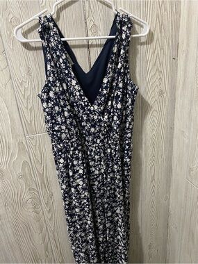 Maurices Navy Floral Jumpsuit